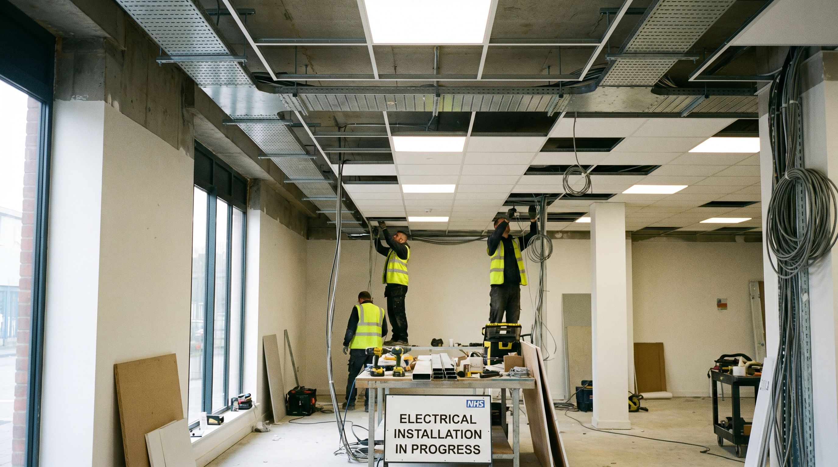 Commercial fit-out with new lighting and electrical install in a UK retail unit