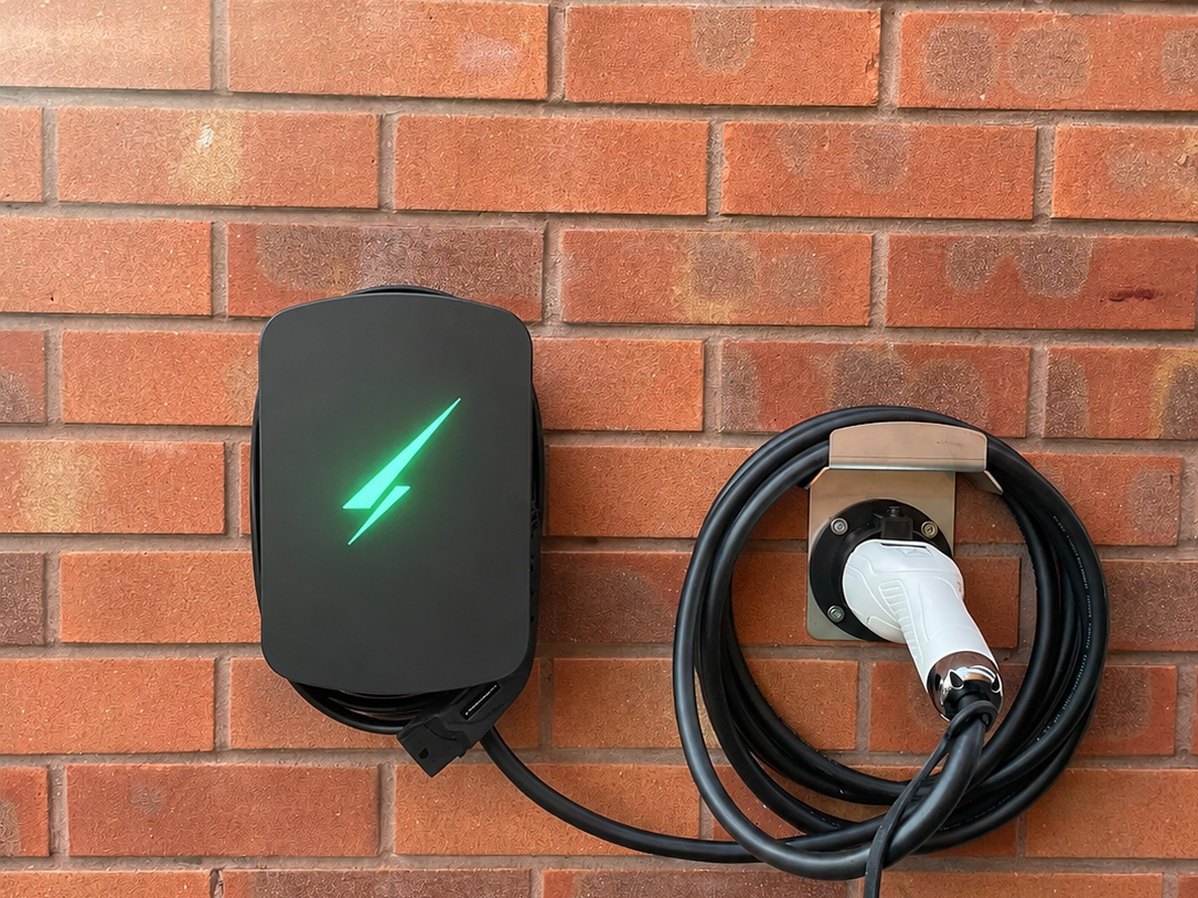 OZEV-approved EV charger installed on a UK home driveway